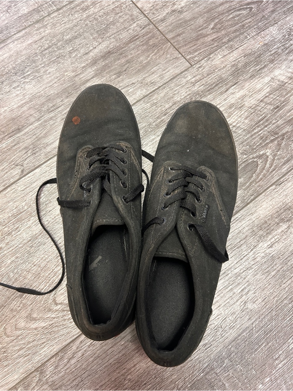 Vans Women's Black Canvas Lace-Up Sneakers